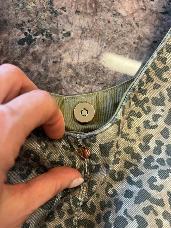 Anthropologie Leopard Print Shoulder Hobo Bag - Tan and Brown - Picture 6 of 7